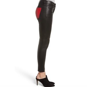 Current Elliott Leather Skinny Lambskin Pants